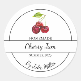 Simple Homemade Cherry Jam Label