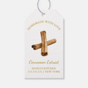 Simple Homemade Cinnamon Extract Hang Tag l White