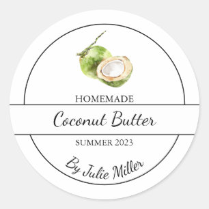 Simple Homemade Coconut Butter / Jam Label