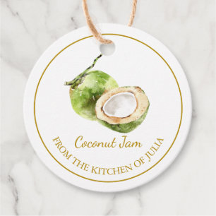 Simple Homemade Coconut Jam Hang Tag l White