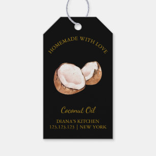 Simple Homemade Coconut Oil Hang Tag l Black