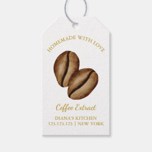 Simple Homemade Coffee Extract Hang Tag l White