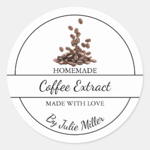 Simple Homemade Coffee Extract Label