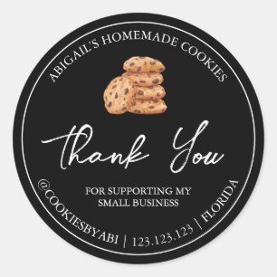 Simple Homemade Cookies Thank You Label