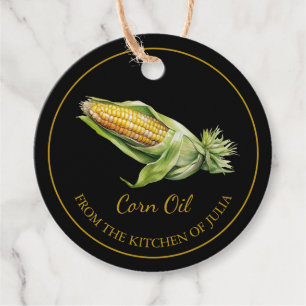 Simple Homemade Corn Oil Hang Tag l Black