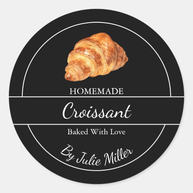 Simple Homemade Croissant Label (Front)