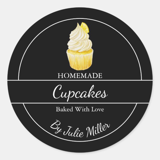 Simple Homemade Cupcakes Label (Front)