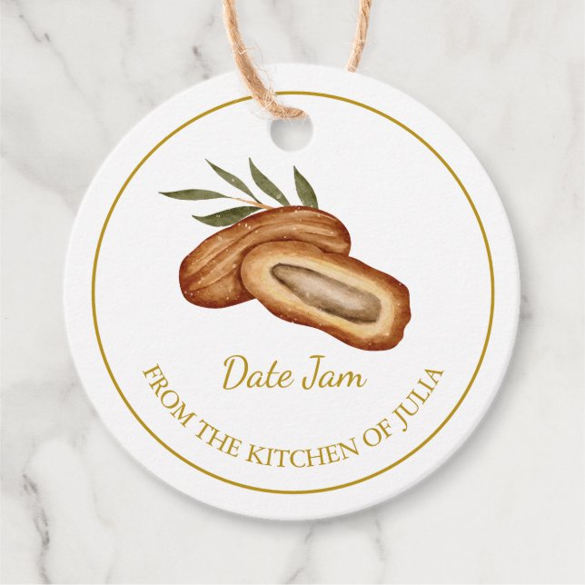 Simple Homemade Date Jam Hang Tag l White (Front)
