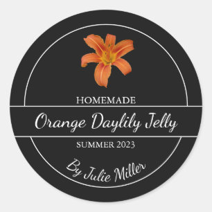 Simple Homemade Daylily Jelly Label
