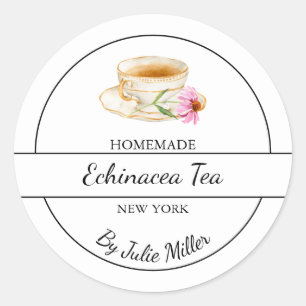 Simple Homemade Echinacea Tea Label