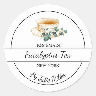 Simple Homemade Eucalyptus Tea Label