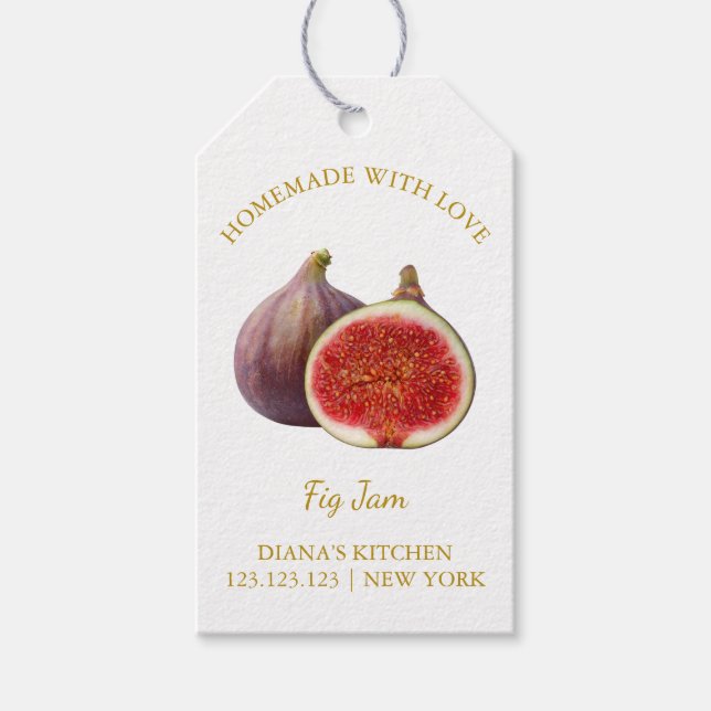 Simple Homemade Fig Jam Hang Tag l White (Front)