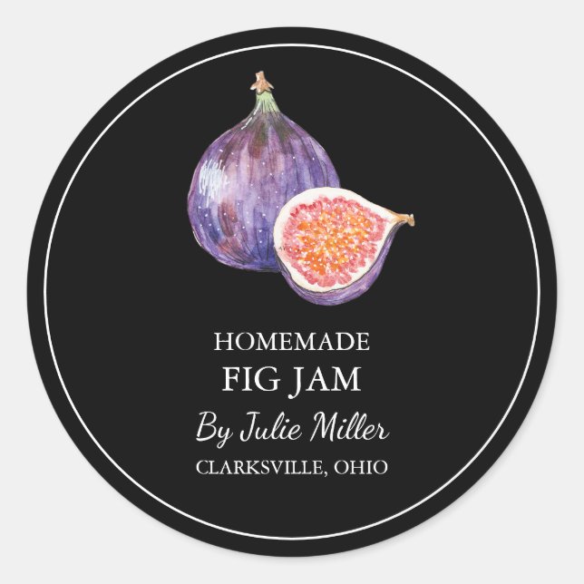 Simple Homemade Fig Jam Label (Front)