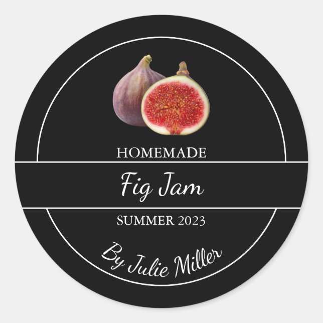 Simple Homemade Fig Jam Label (Front)