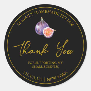 Simple Homemade Fig Jam Thank You Label