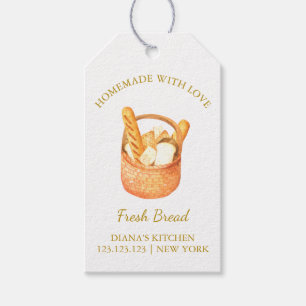 Simple Homemade Fresh Bread Hang Tag   White