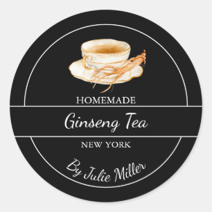 Simple Homemade Ginseng Tea Label