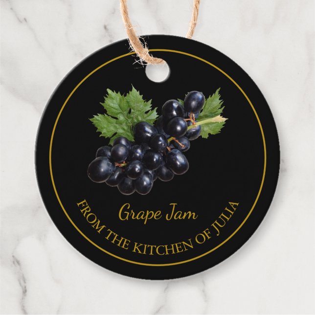 Simple Homemade Grape Jam Hang Tag (Front)