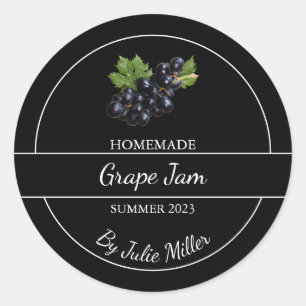 Simple Homemade Grape Jam Label