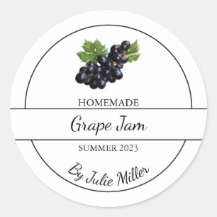 Simple Homemade Grape Jam Label