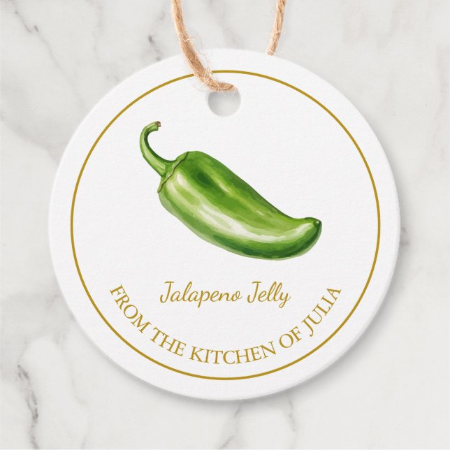 Simple Homemade Jalapeno Jelly Hang Tag (Front)