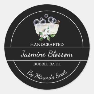 Simple Homemade Jasmine Bubble Bath Label