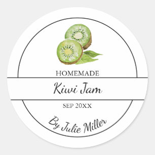 Simple Homemade Kiwi Jam Label