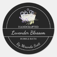 Simple Homemade Lavender Bubble Bath Label