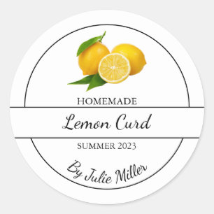 Simple Homemade Lemon Curd Label