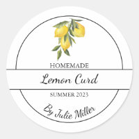 Simple Homemade Lemon Curd Label