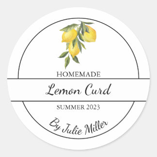 Simple Homemade Lemon Curd Label