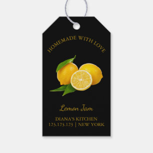 Simple Homemade Lemon Jam Hang Tag l Black