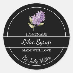 Simple Homemade Lilac Syrup Label