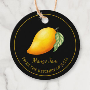 Simple Homemade Mango Jam Hang Tag l Black
