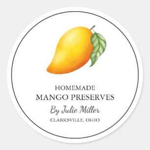 Simple Homemade Mango Preserves Label