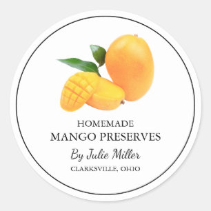 Simple Homemade Mango Preserves Label