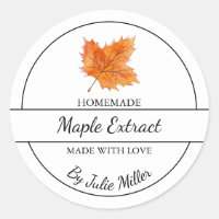 Simple Homemade Maple Extract Label
