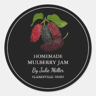Simple Homemade Mulberry Jam Label