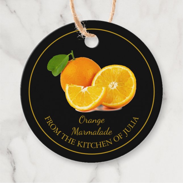 Simple Homemade Orange Marmalade Hang Tag (Front)