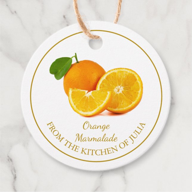 Simple Homemade Orange Marmalade Hang Tag (Front)