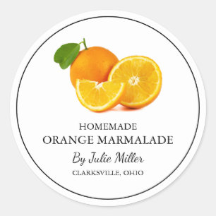 Simple Homemade Orange Marmalade Label