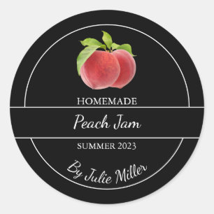 Simple Homemade Peach Jam Label