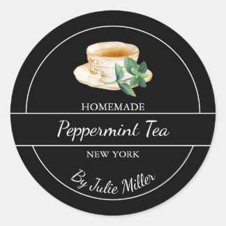 Simple Homemade Peppermint Tea Label