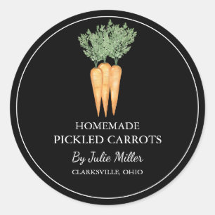 Simple Homemade Pickled Carrot Label