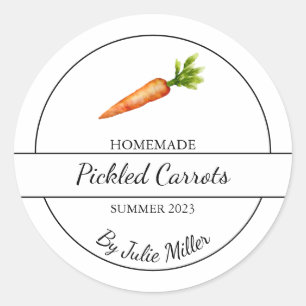 Simple Homemade Pickled Carrots Label