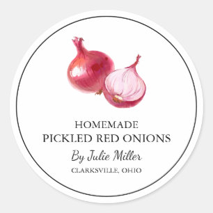 Simple Homemade Pickled Red Onion Label