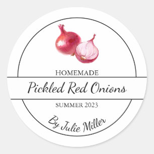 Simple Homemade Pickled Red Onions Label