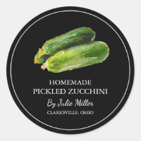 Simple Homemade Pickled Zucchini Label