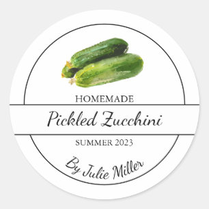 Simple Homemade Pickled Zucchini Label