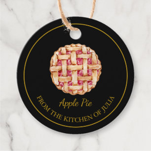 Simple Homemade Pie Hang Tag l Black